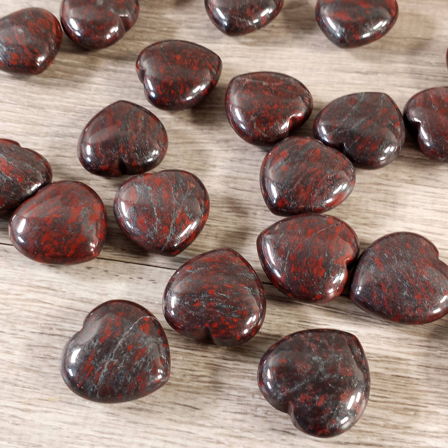 1-Inch Puffy Gemstone Pocket Heart