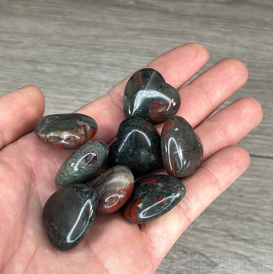 1-Inch Puffy Gemstone Pocket Heart