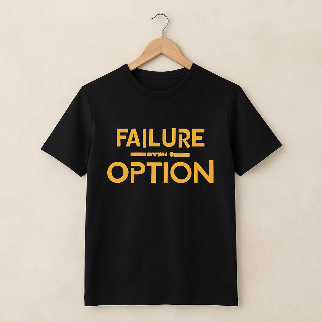 Failure is not an Option T-shirt - Black/Gold