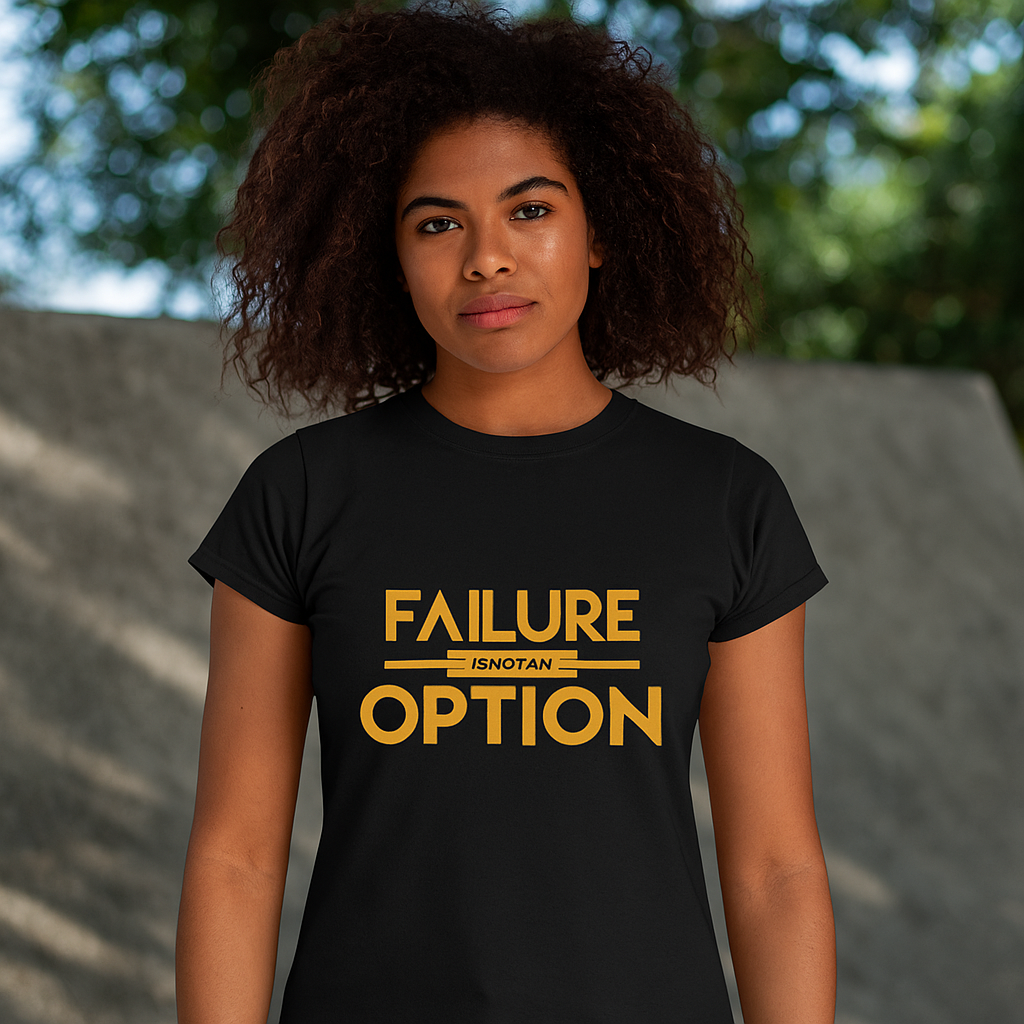 Failure is not an Option T-shirt - Black/Gold