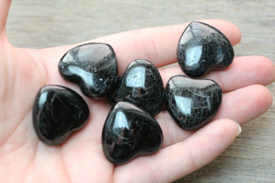 1-Inch Puffy Gemstone Pocket Heart