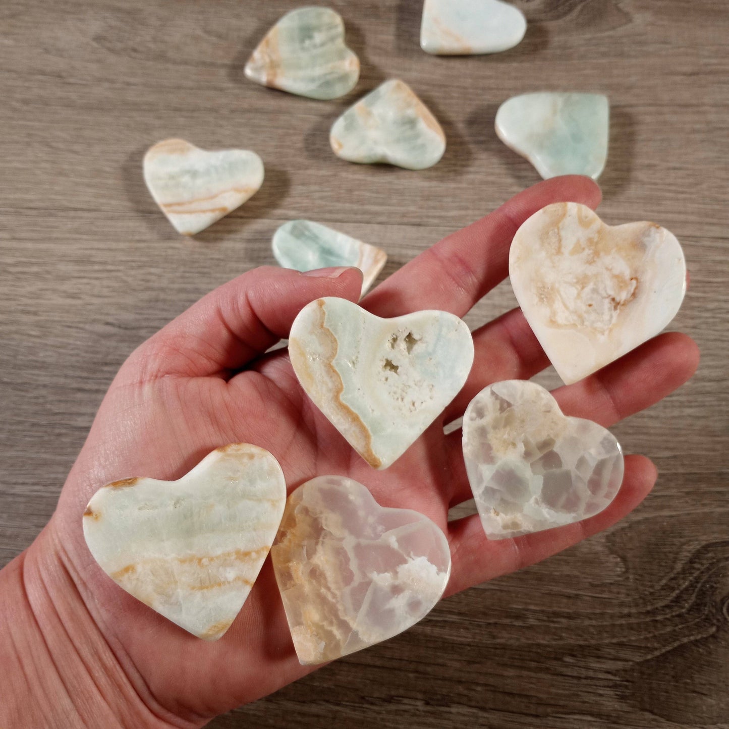 Heart-Shaped Gemstone Worry Stones