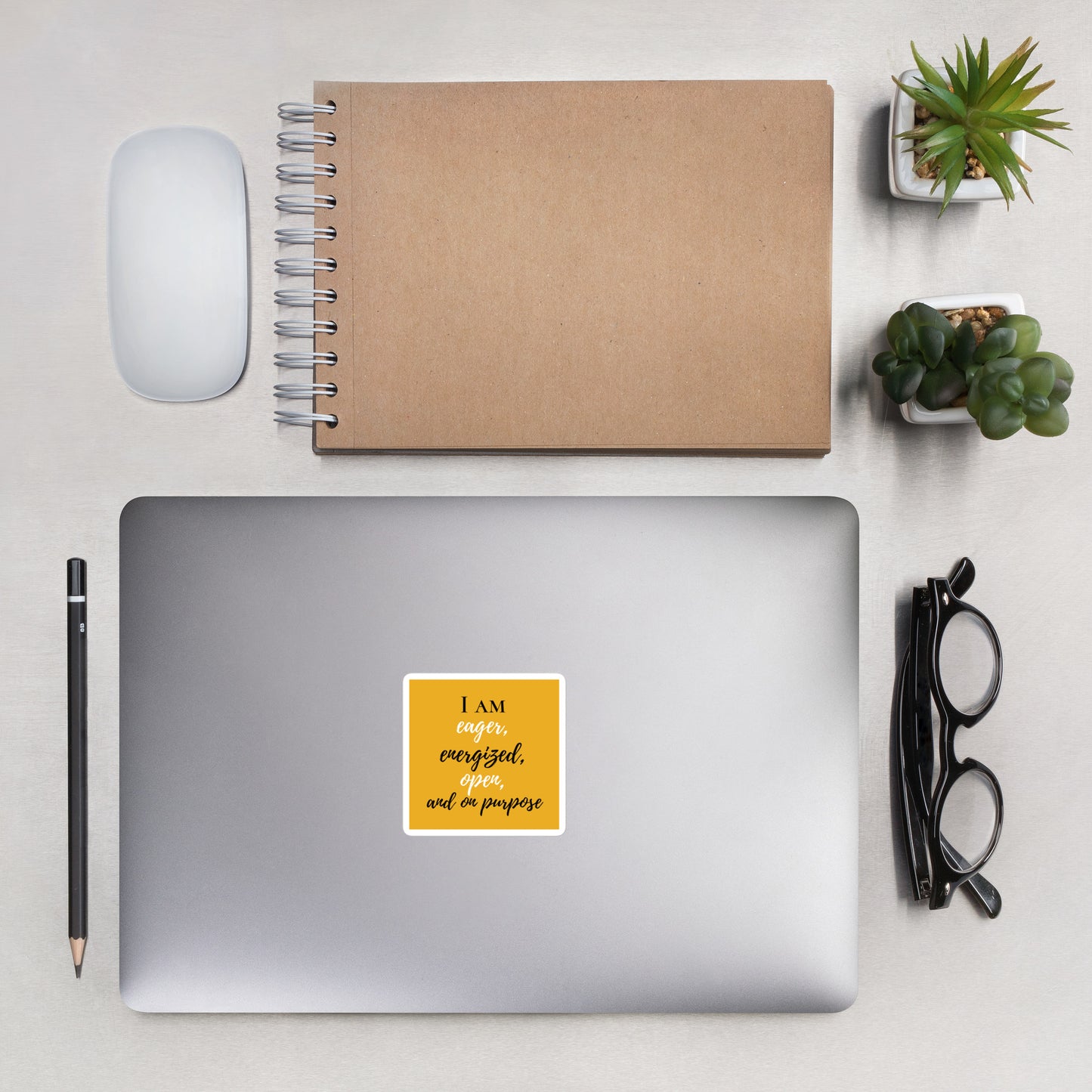 Eager, Organized, and on Purpose - Bubble-free stickers