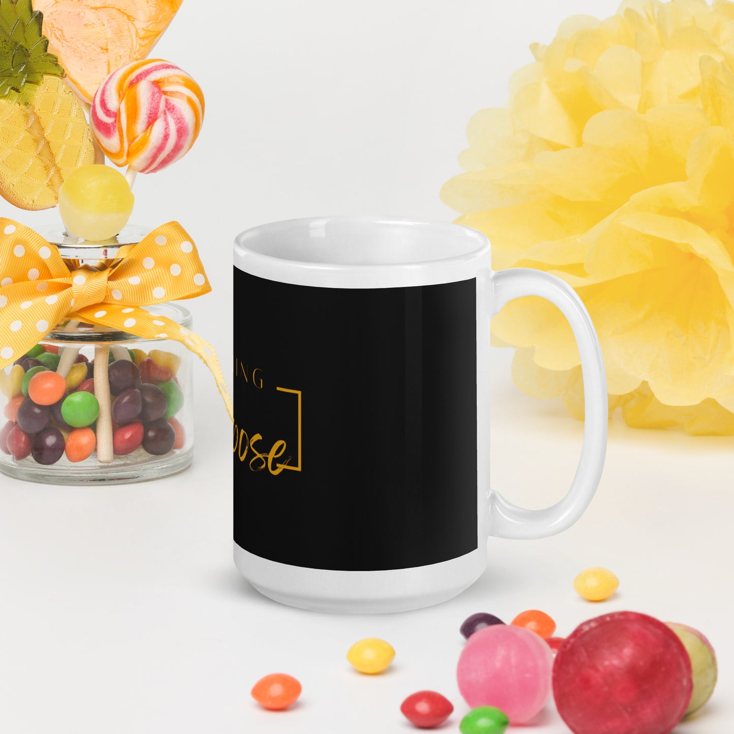 Pushing Purpose White glossy mug- 2 sizes to choose from