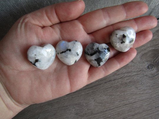 1-Inch Puffy Gemstone Pocket Heart
