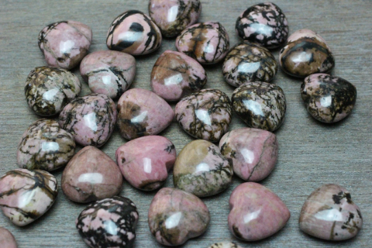 1-Inch Puffy Gemstone Pocket Heart