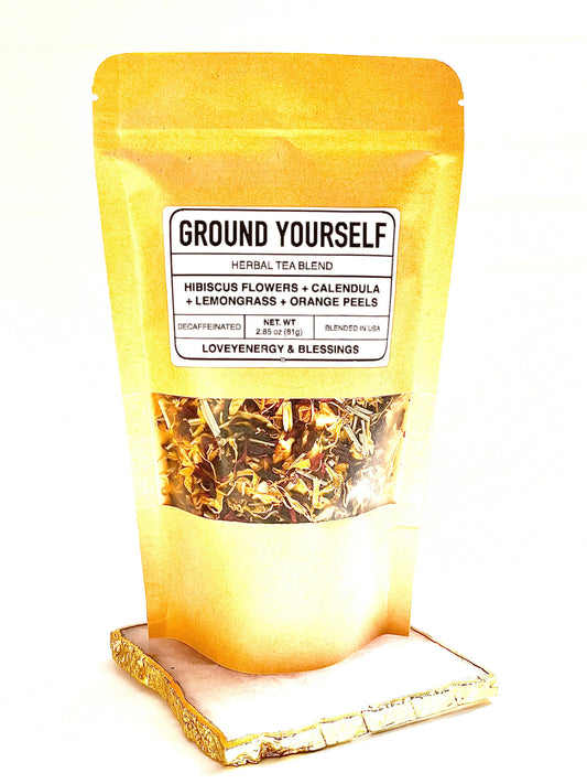GROUND YOURSELF Handcrafted Herbal Tea Blend Loose Leaf Tea