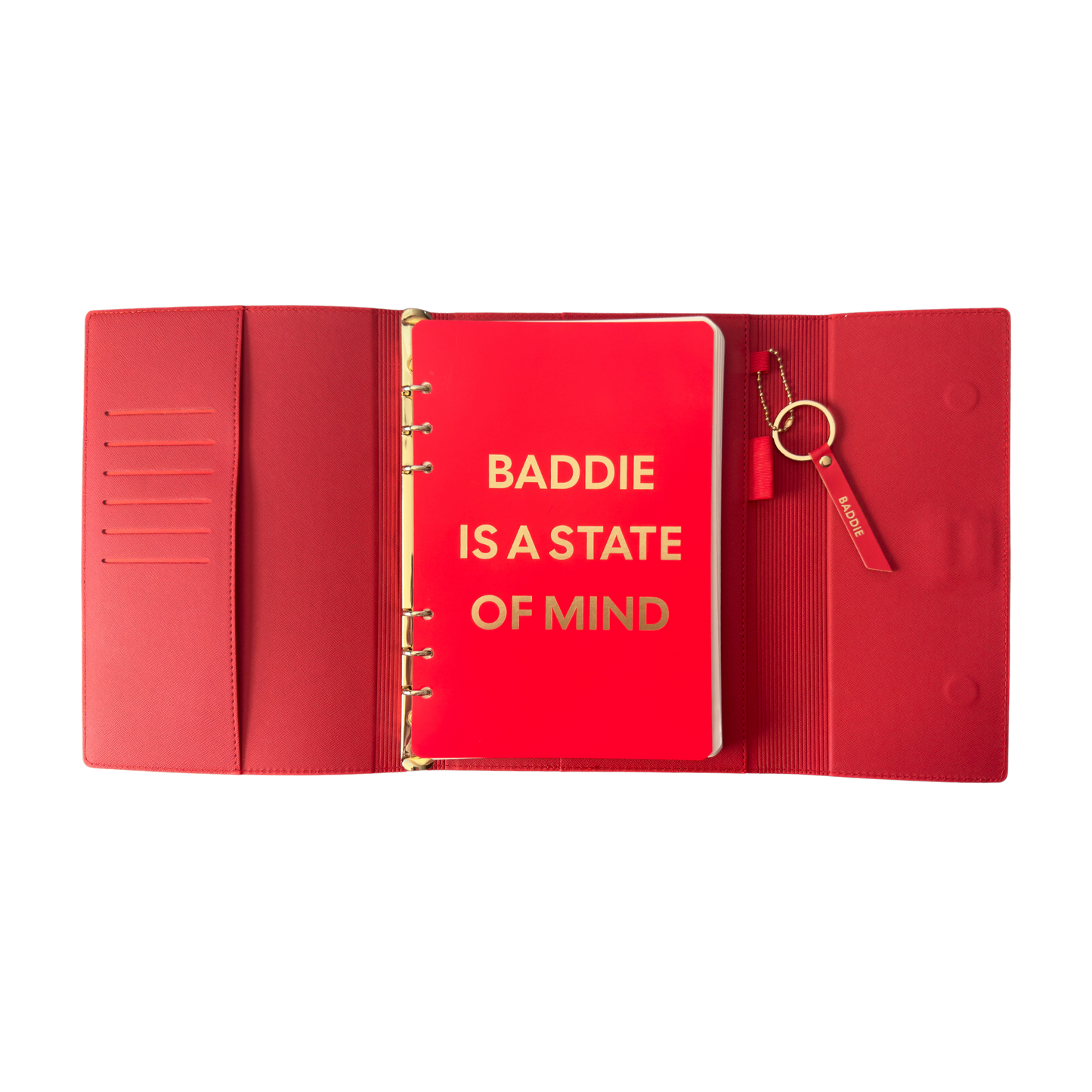 Baddie is A State Of Mind Vegan Leather Journal Folio (gifts, journals)