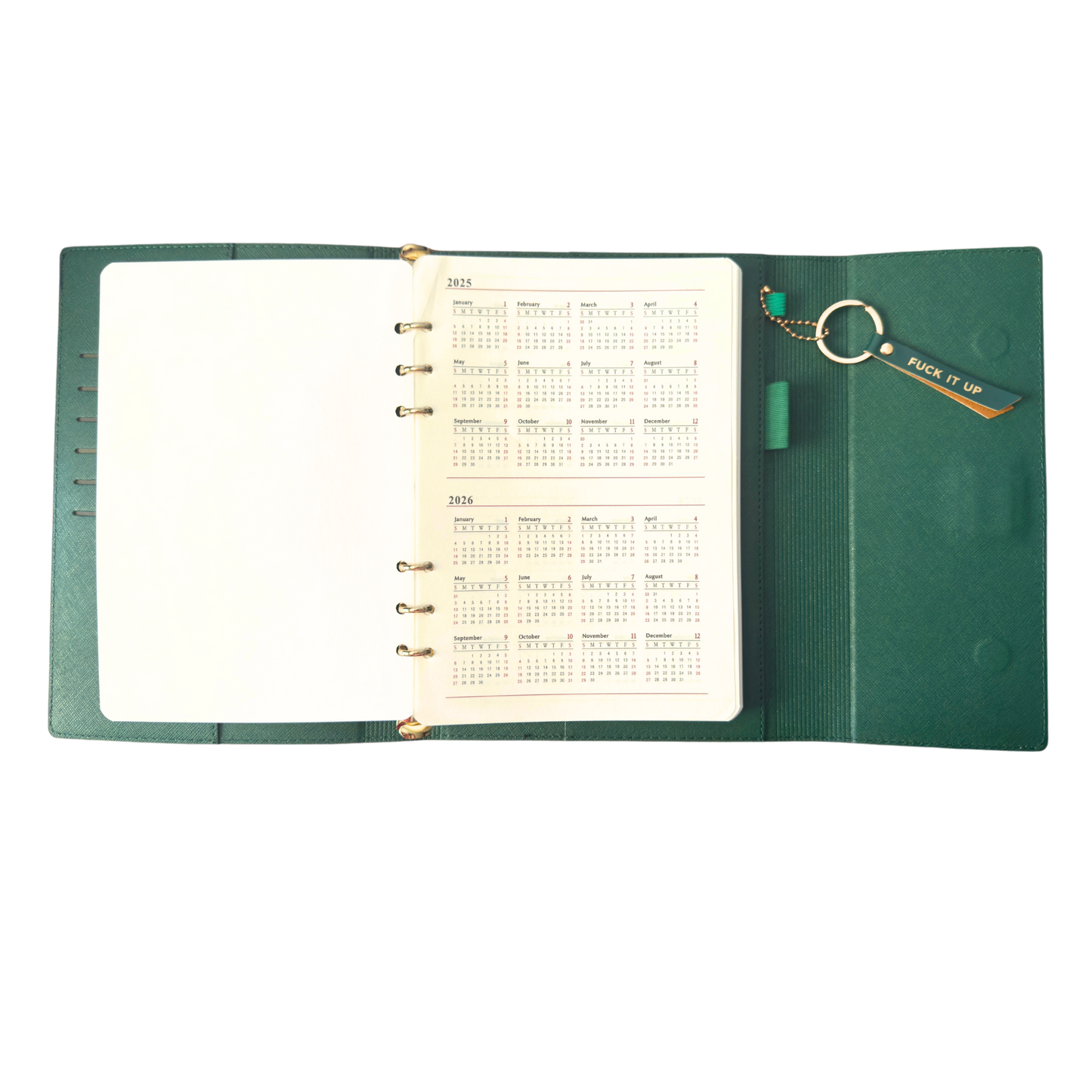 Fuck It Up Vegan Leather Journal Folio Notebook (gifts, journals, office)