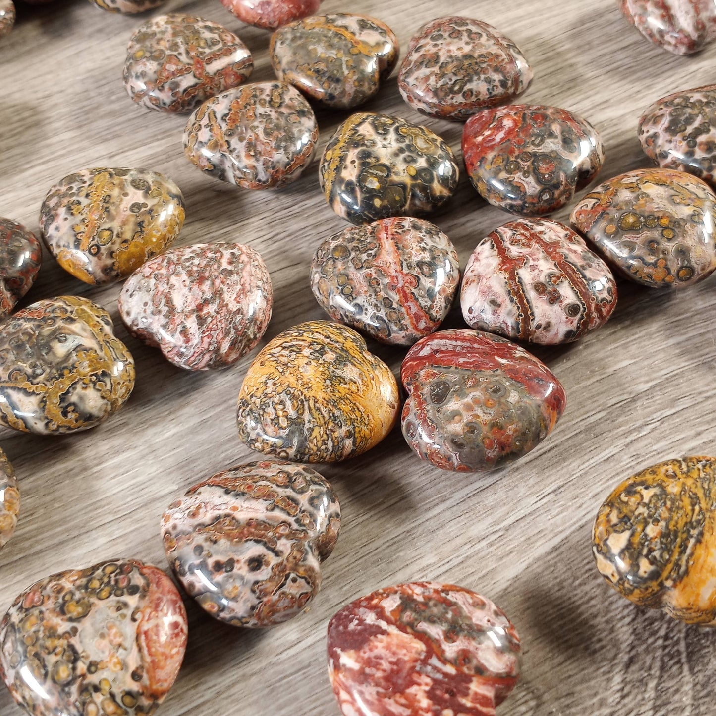 1-Inch Puffy Gemstone Pocket Heart