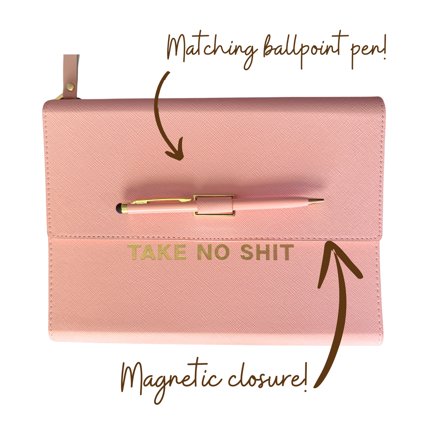 Baddie is A State Of Mind Vegan Leather Journal Folio (gifts, journals)