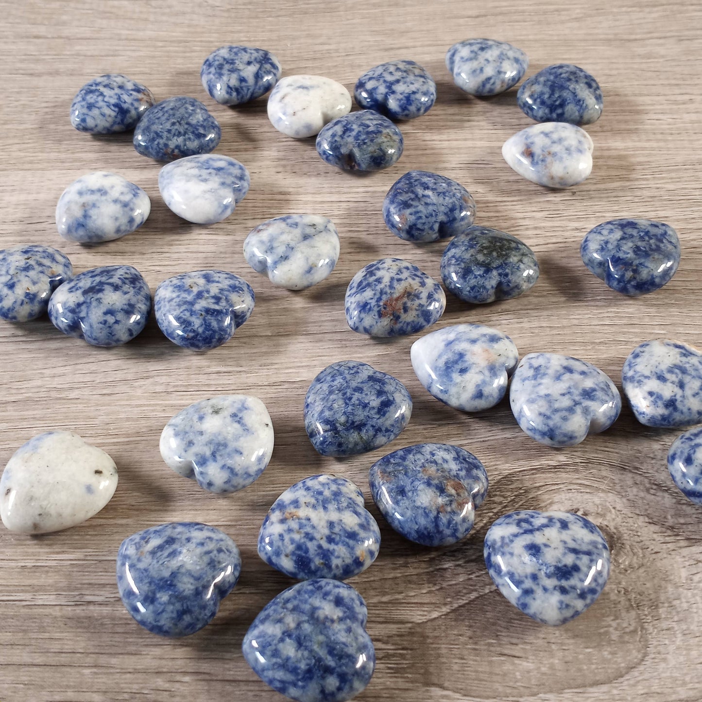 1-Inch Puffy Gemstone Pocket Heart