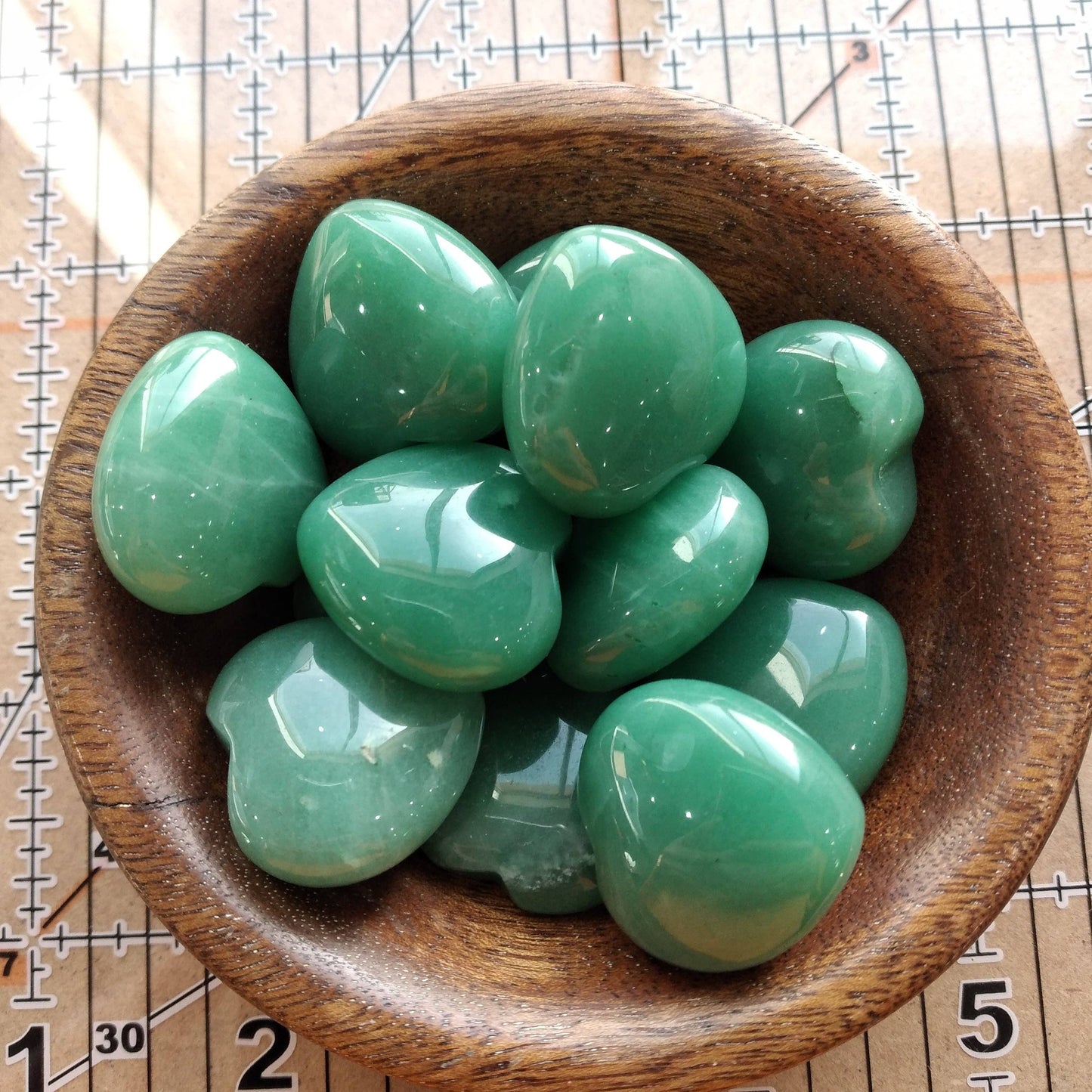1-Inch Puffy Gemstone Pocket Heart