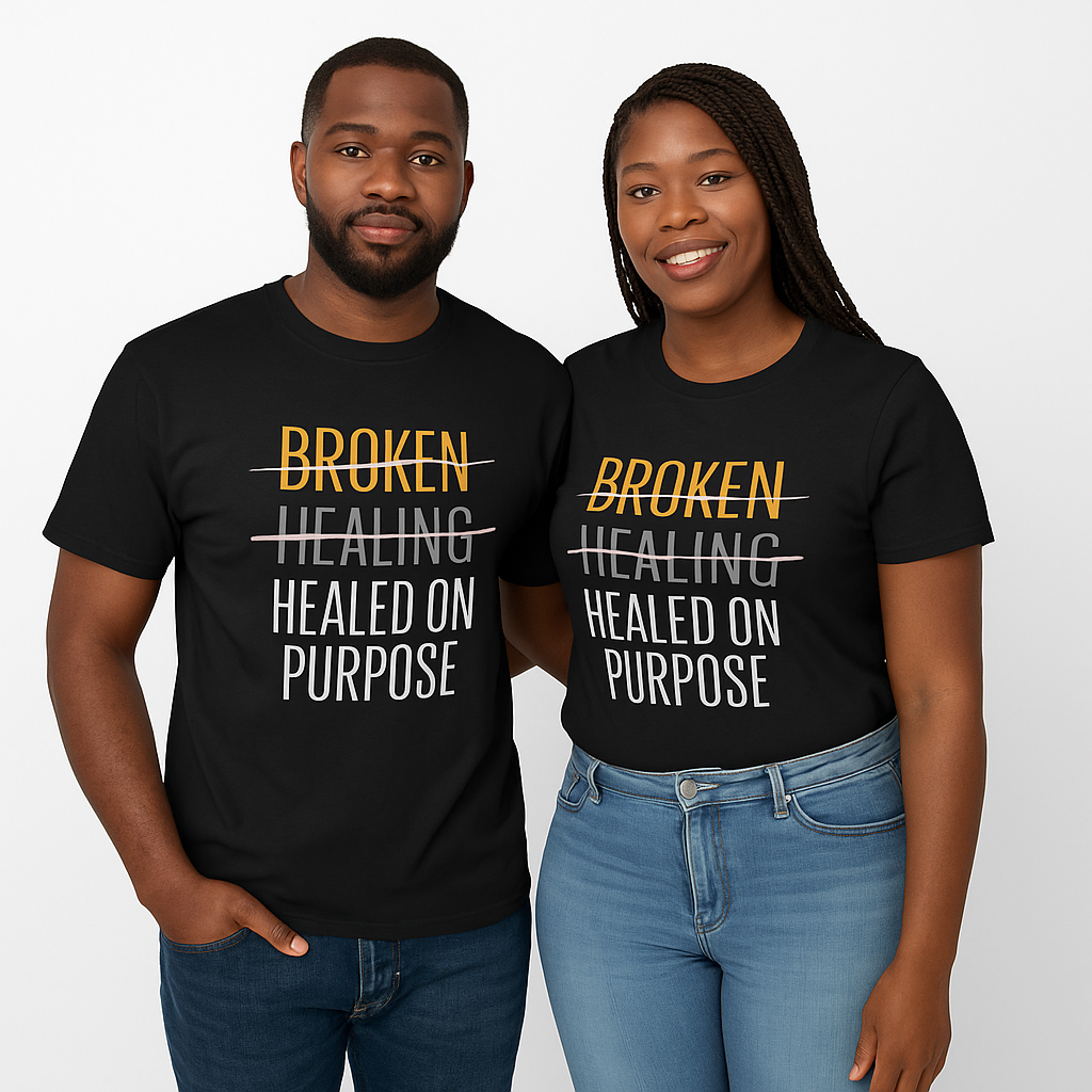 Healed not Broken T-Shirt: Black