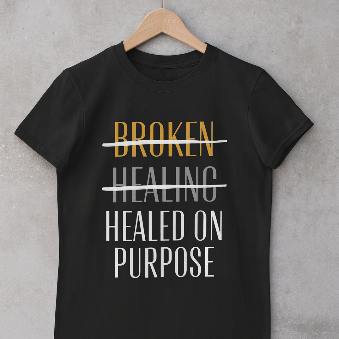 Healed not Broken T-Shirt: Black