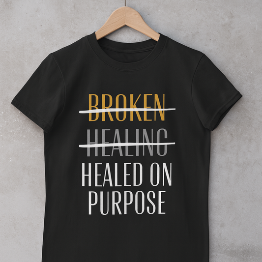 Healed not Broken T-Shirt: Black