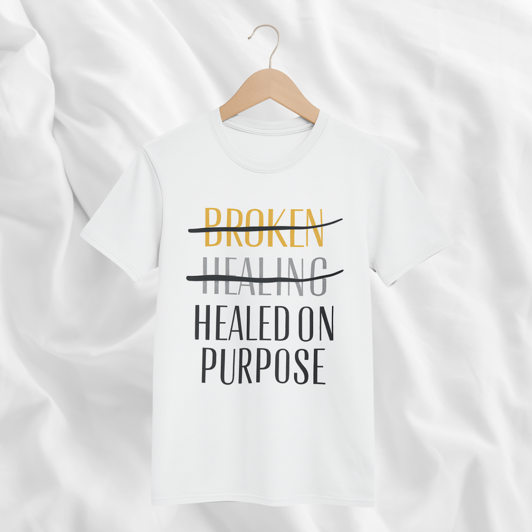 Healed on Purpose Unisex T-Shirt: White