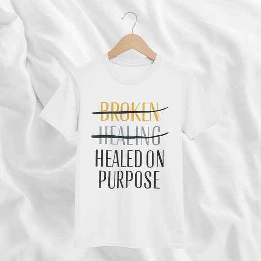 Healed on Purpose Unisex T-Shirt: White