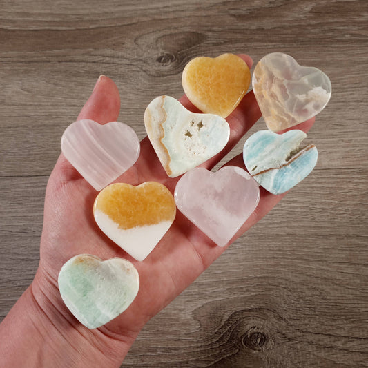 Heart-Shaped Gemstone Worry Stones