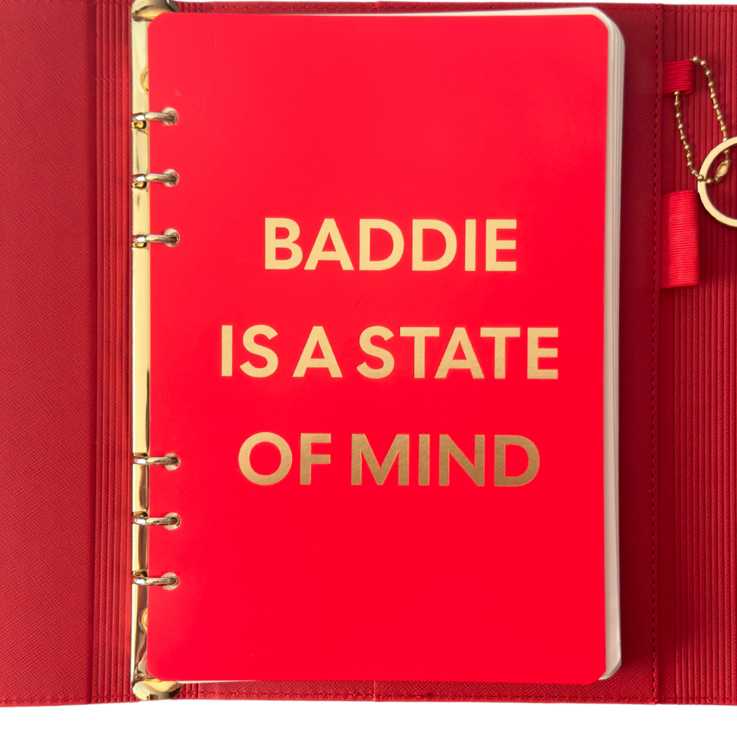 Baddie is A State Of Mind Vegan Leather Journal Folio (gifts, journals)