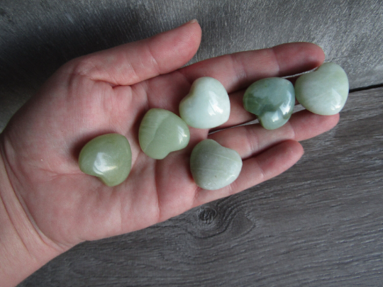 1-Inch Puffy Gemstone Pocket Heart