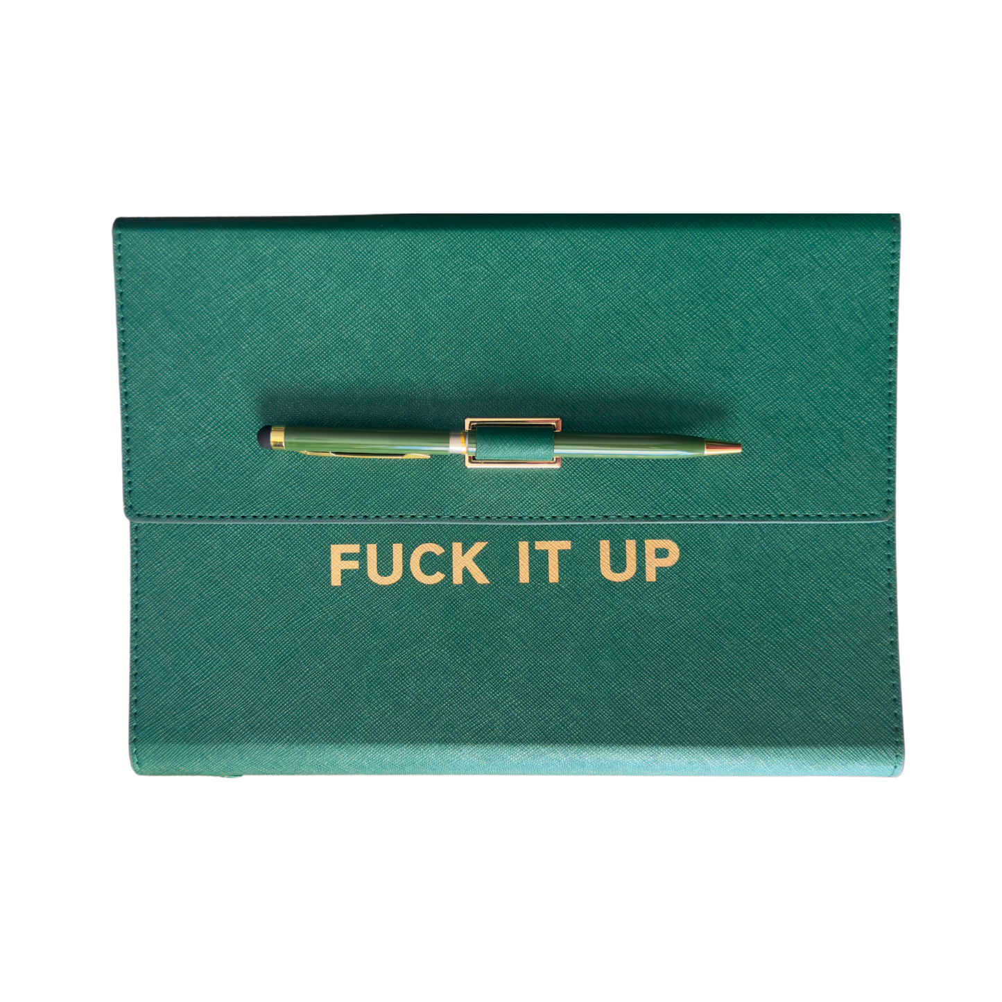Fuck It Up Vegan Leather Journal Folio Notebook (gifts, journals, office)