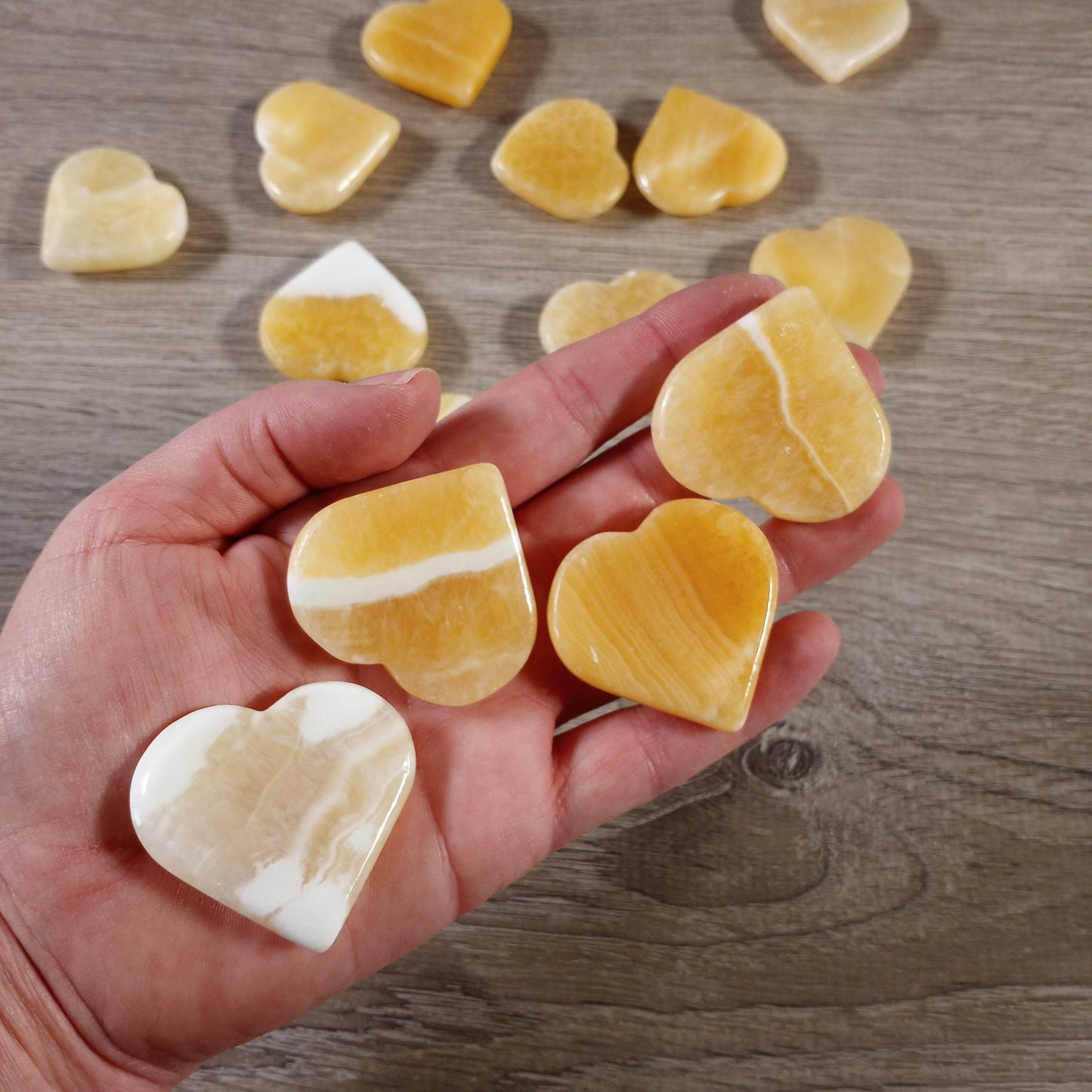 Heart-Shaped Gemstone Worry Stones