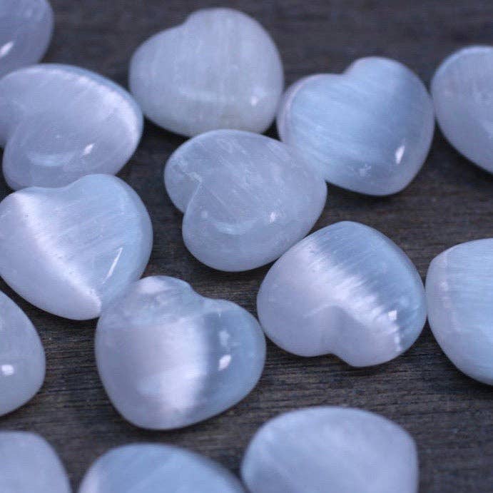 1-Inch Puffy Gemstone Pocket Heart