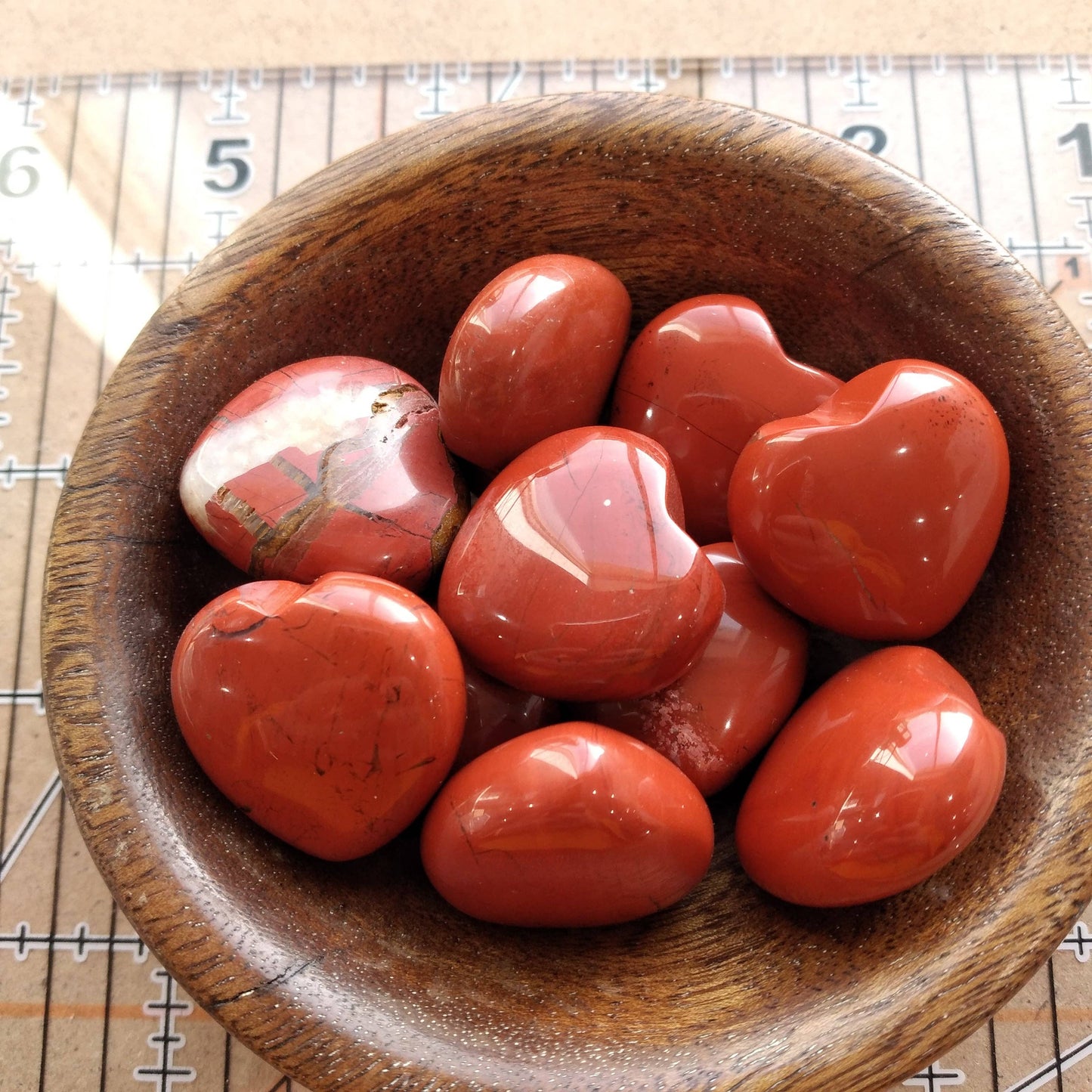 1-Inch Puffy Gemstone Pocket Heart