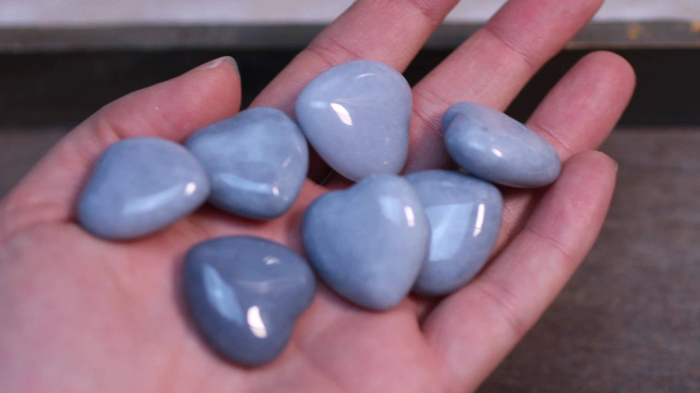 1-Inch Puffy Gemstone Pocket Heart