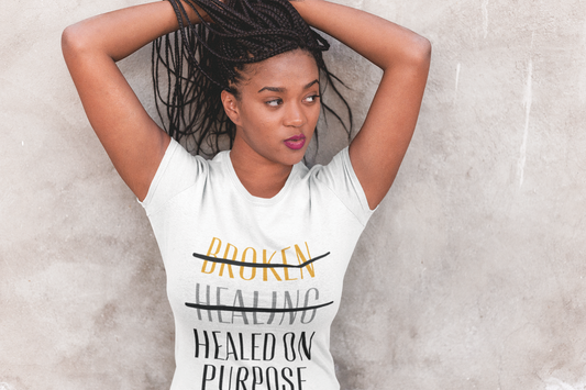 Healed on Purpose Unisex T-Shirt: White