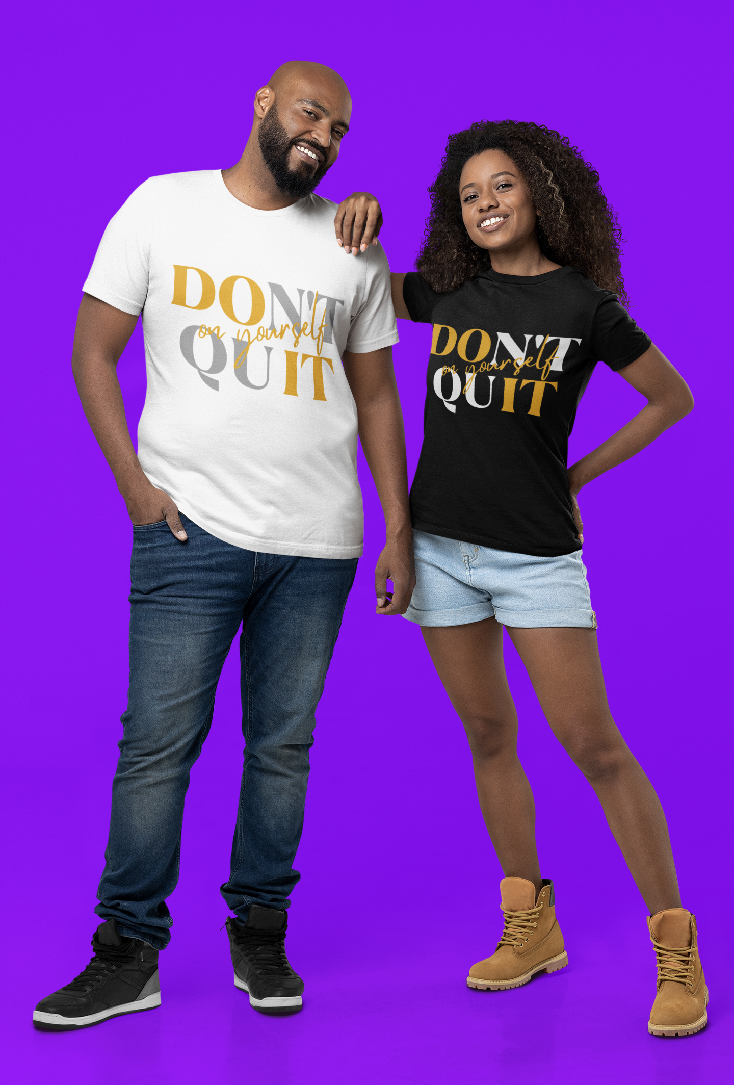 Don't Quit on yourself Unisex T-shirt- Black