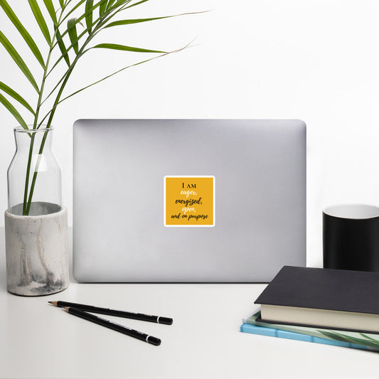 Eager, Organized, and on Purpose - Bubble-free stickers